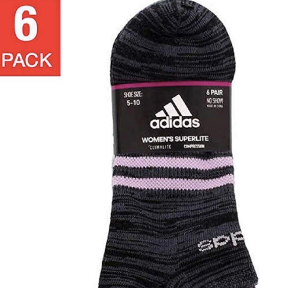 adidas Accessories - Adidas Women's Super No Show 6 Pair Climate Socks adidas Accessories - Adidas Women's Super No Show 6 Pair Climate Socks